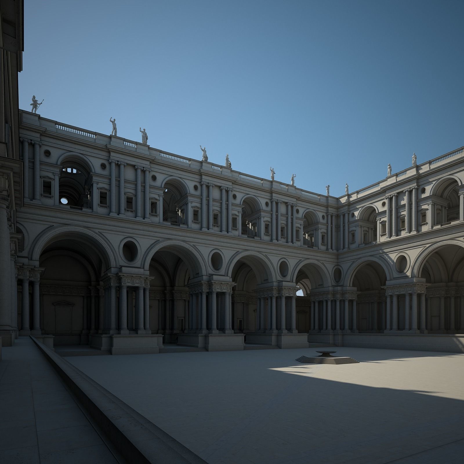 Courtyard of an Ancient Temple I 3D model_1