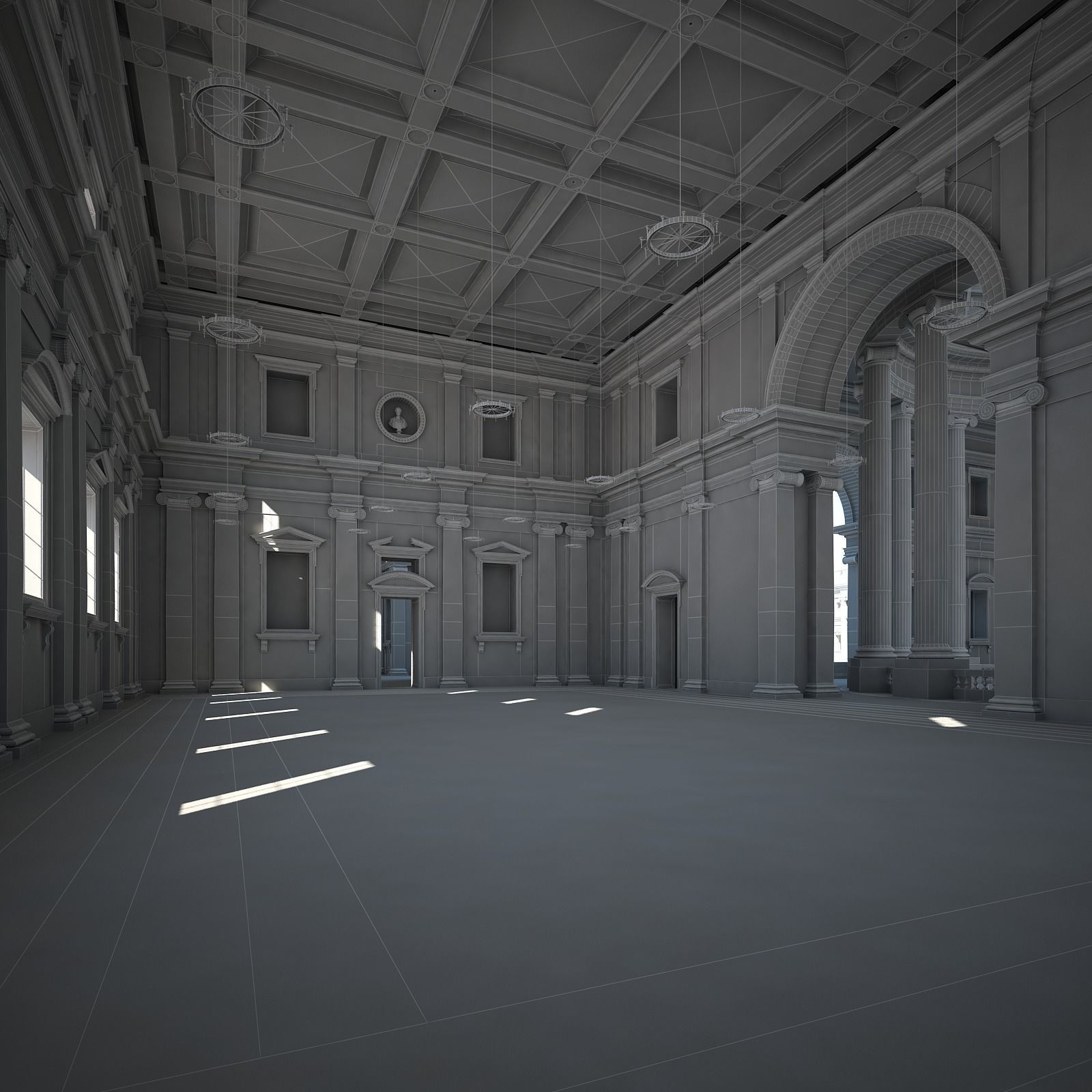 Courtyard of an Ancient Temple I 3D model_32