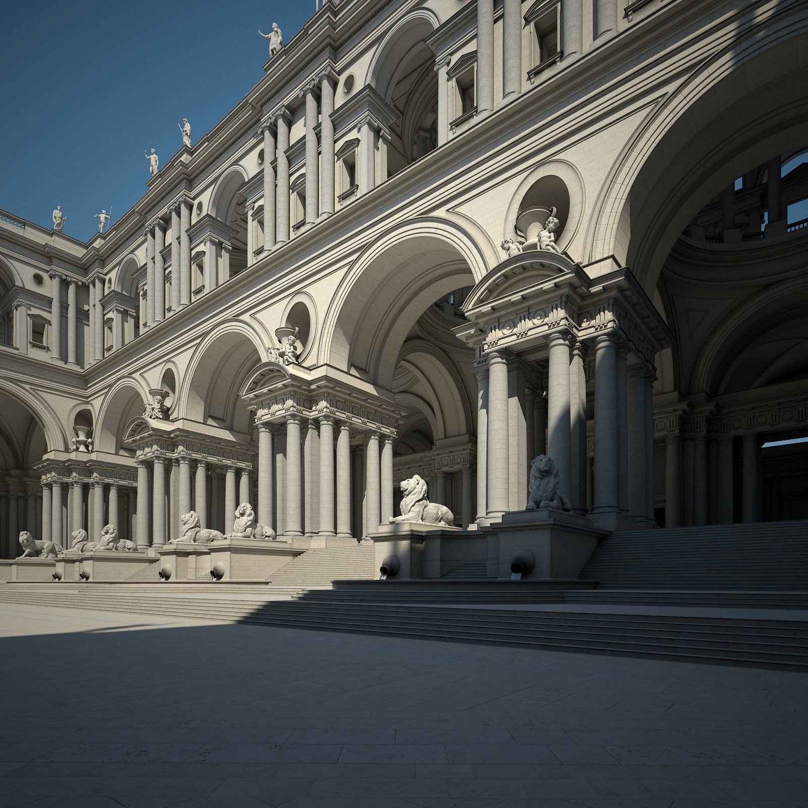 Courtyard of an Ancient Temple I 3D model_10