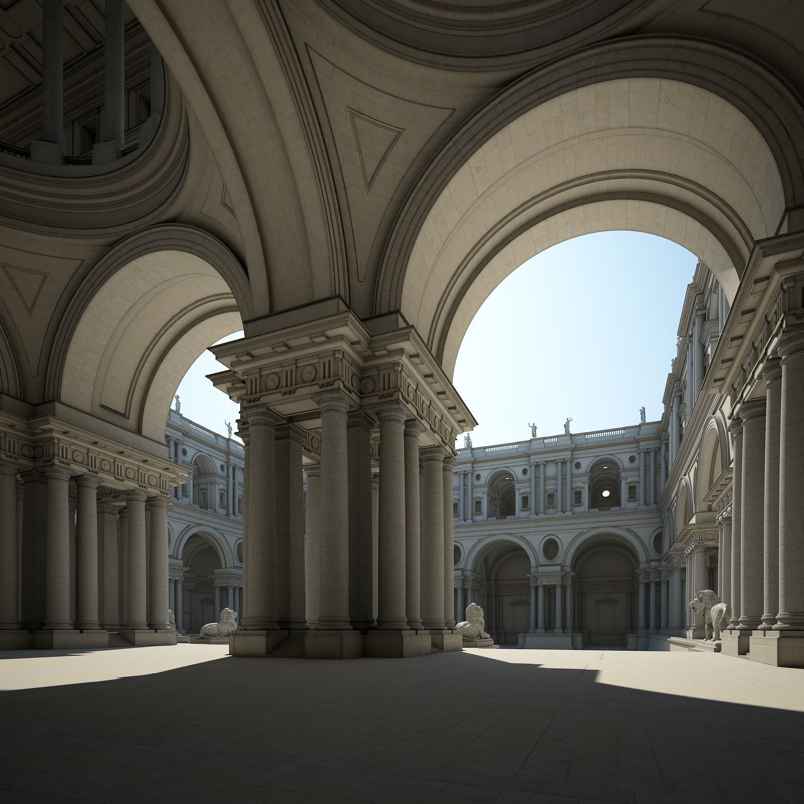 Courtyard of an Ancient Temple I 3D model_14