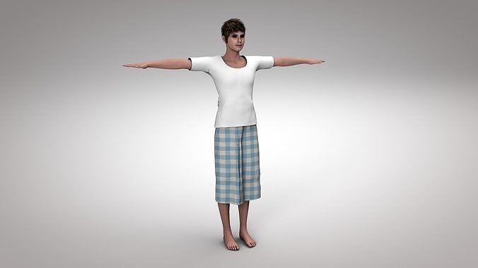 BangladeshiCloth man Low-poly 3D model