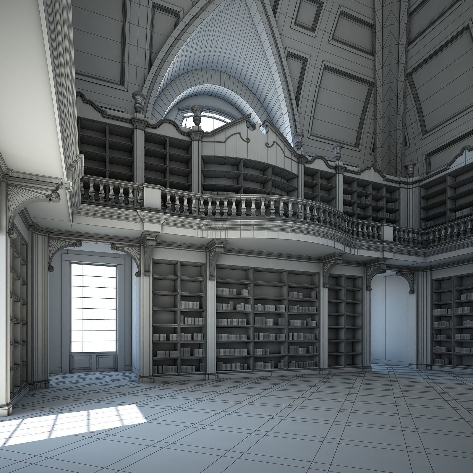 Old Library I 3D model_28