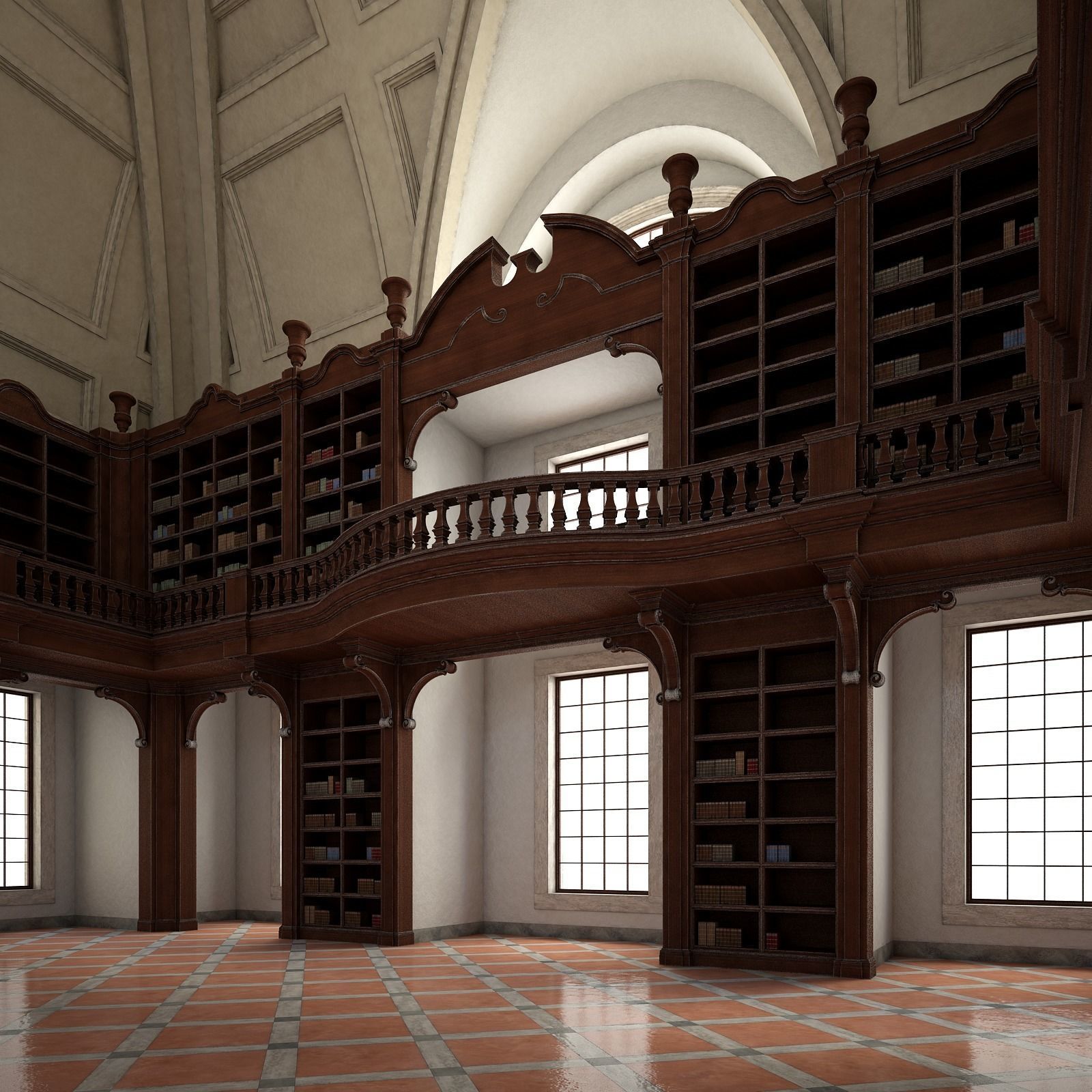 Old Library I 3D model_11