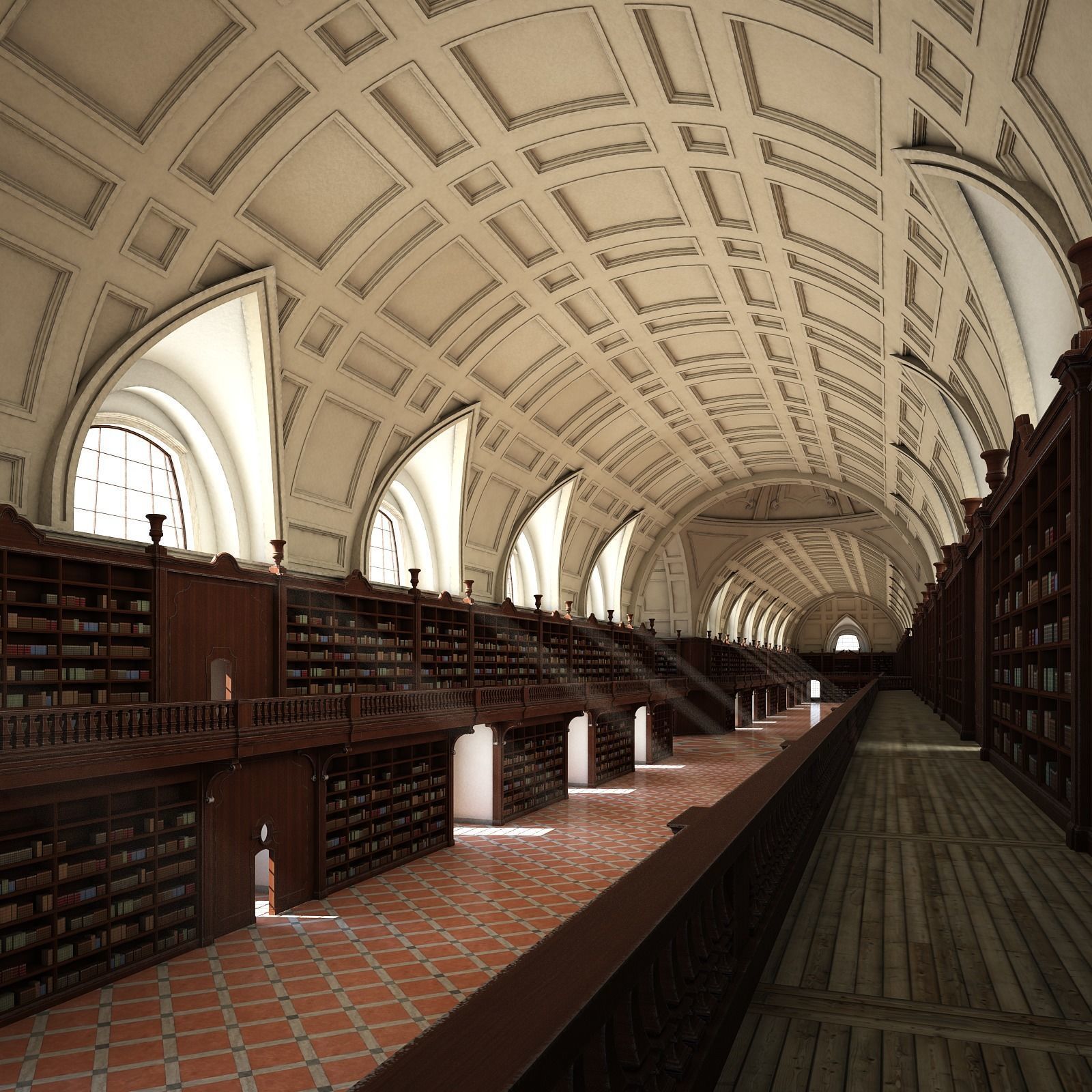 Old Library I 3D model_7
