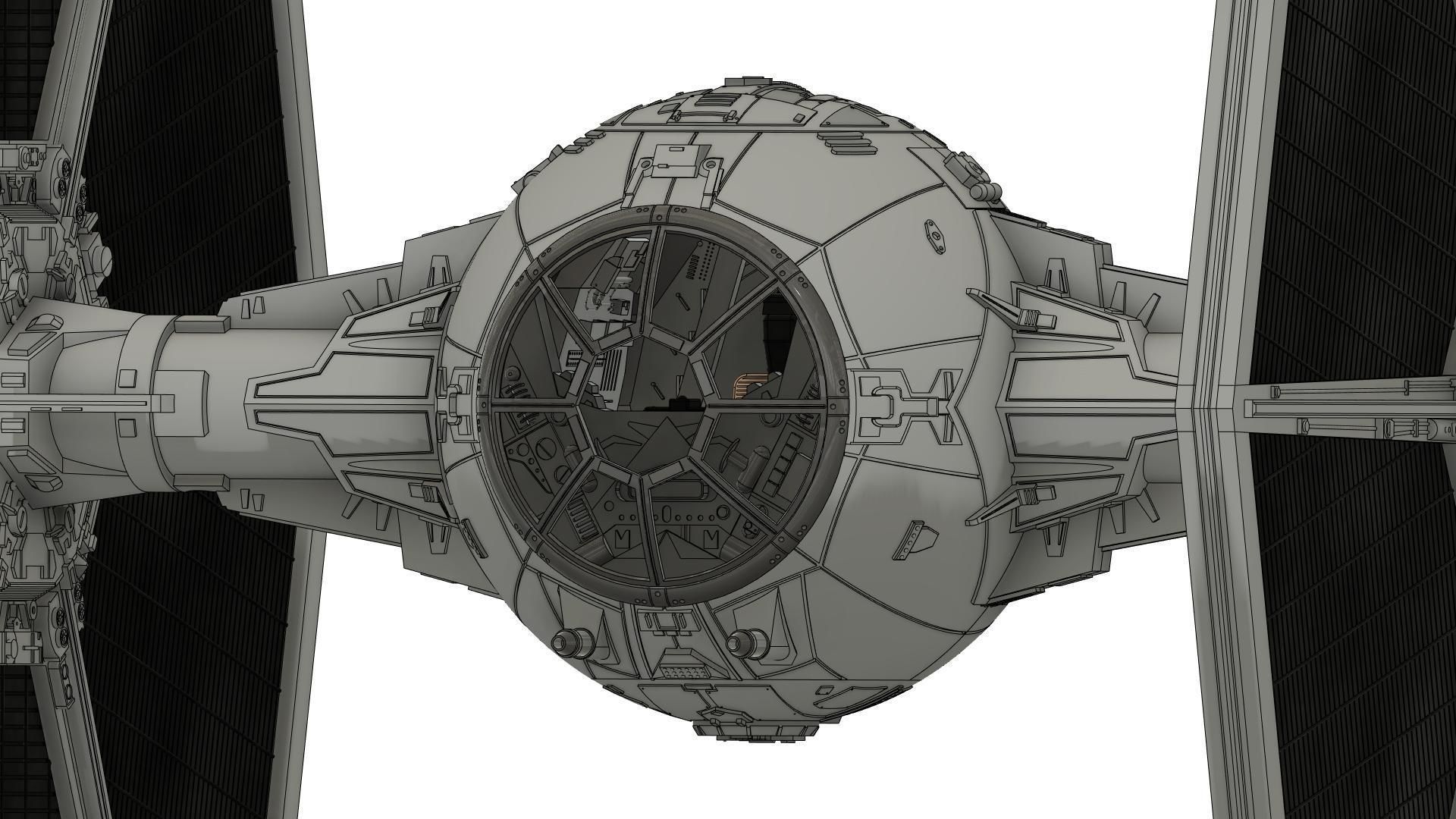 Starwars Tie Fighter 3D print model_4