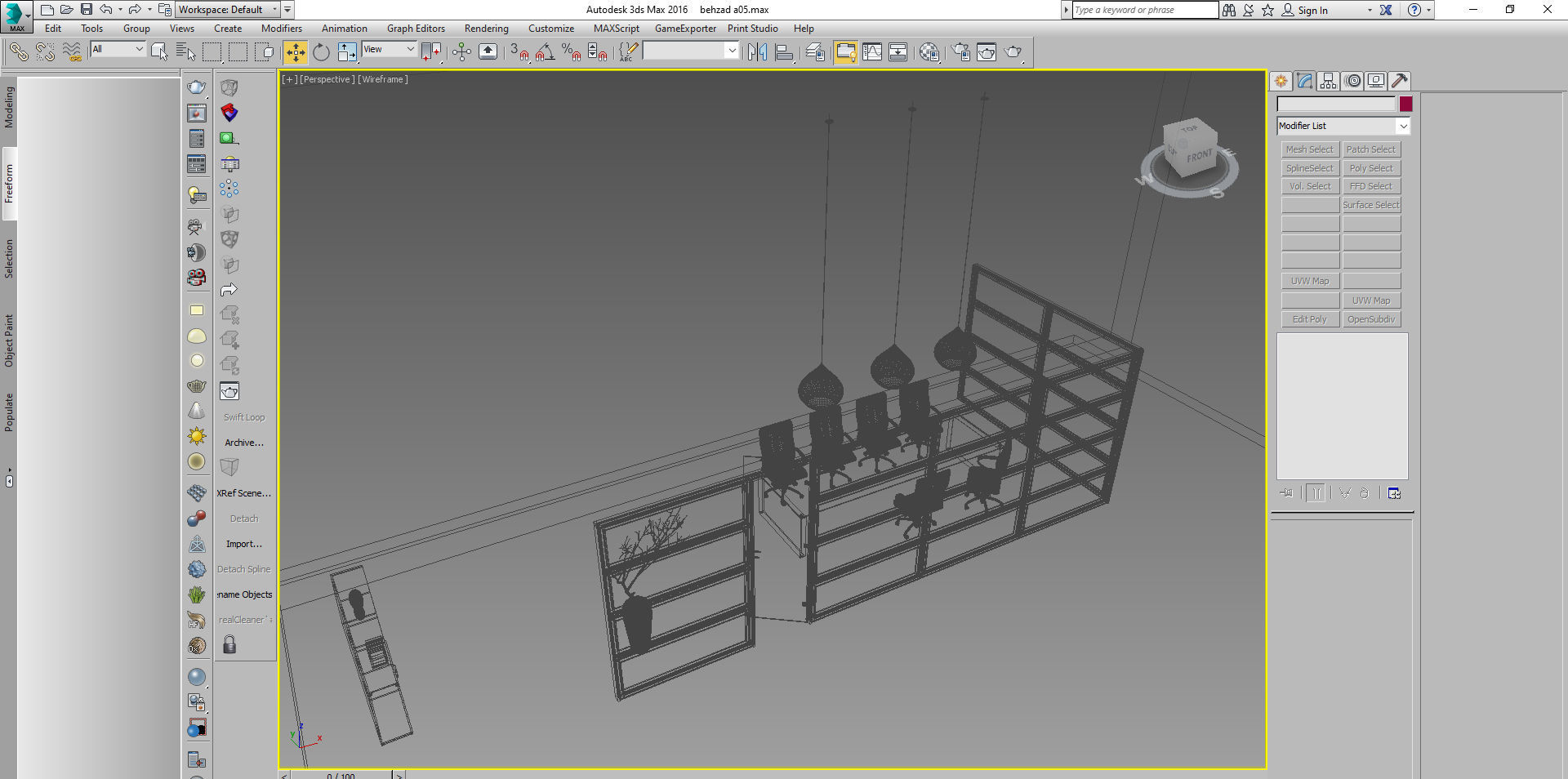 office partiotion my partition a05 3D model_4