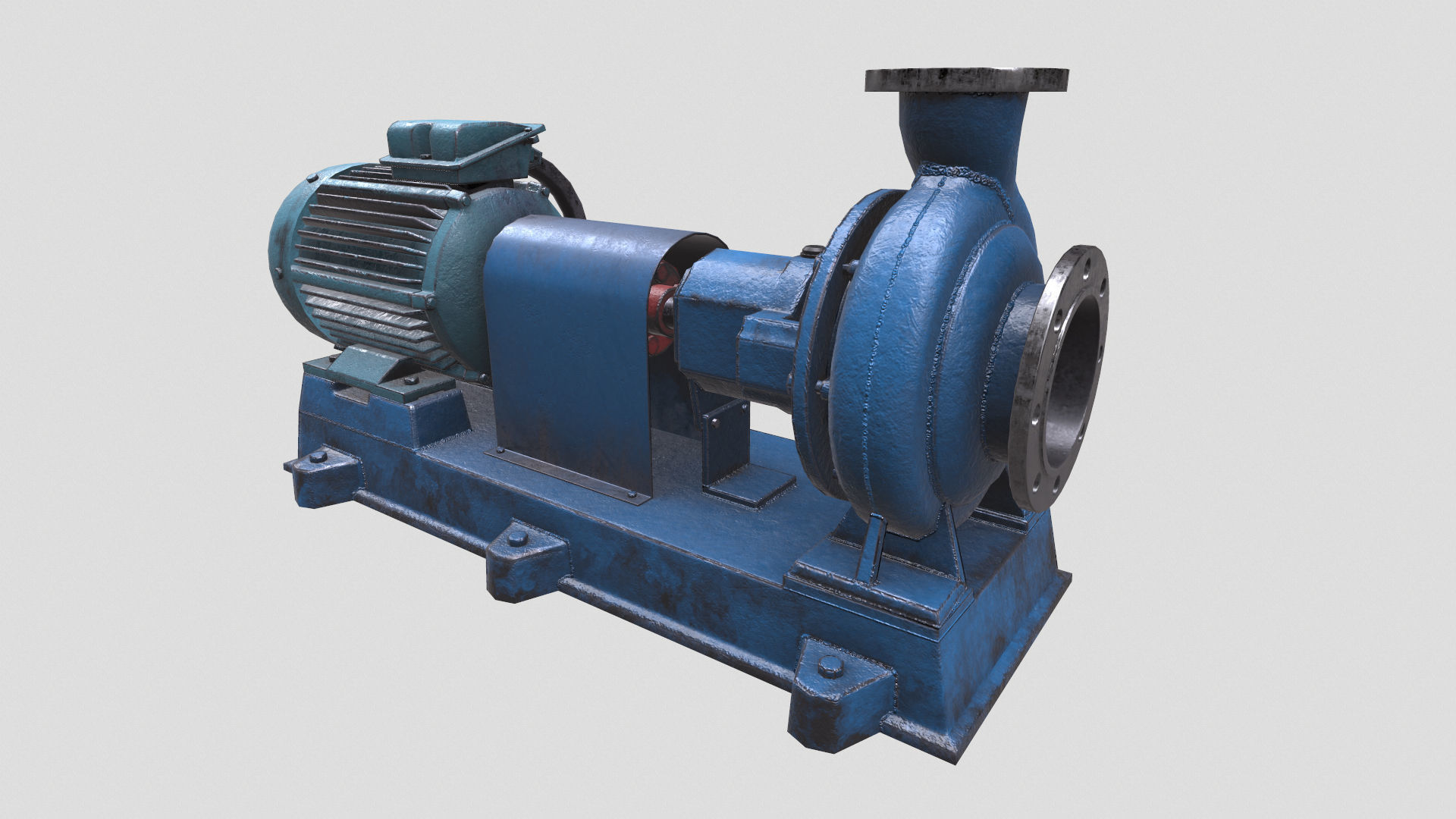 Chemical Pump Low-poly 3D model_3