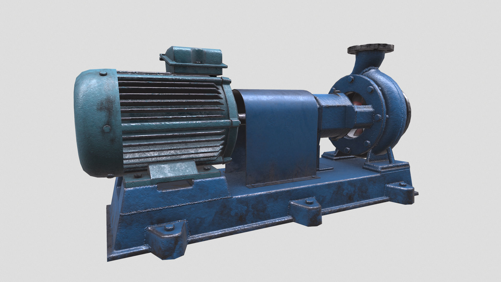 Chemical Pump Low-poly 3D model_4