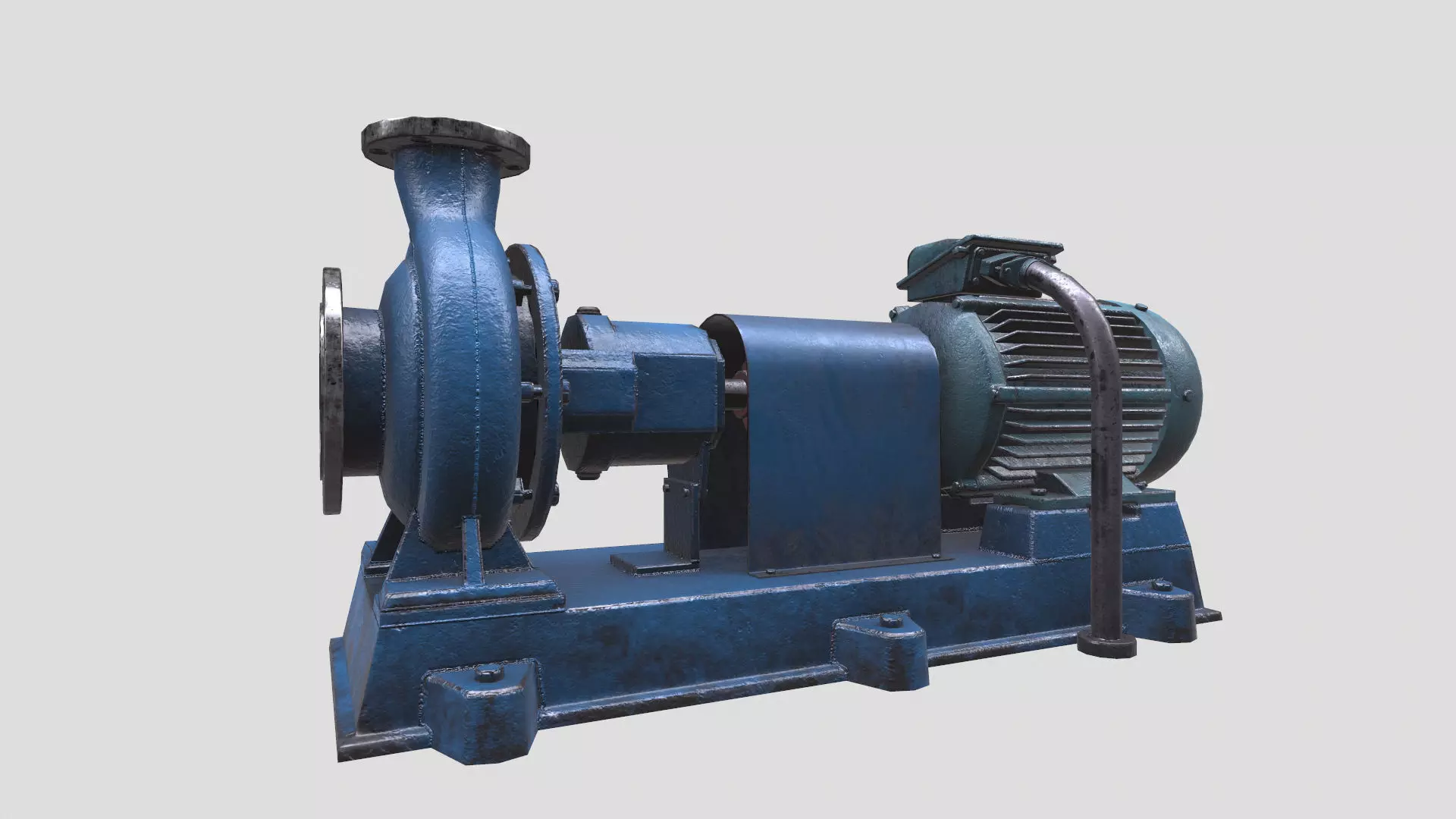 Chemical Pump Low-poly 3D model_0