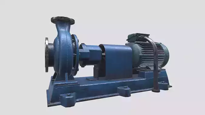 Chemical Pump Low-poly 3D model