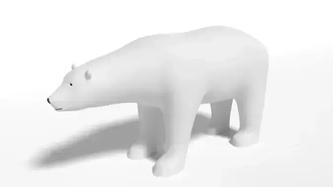 Cartoon Polar Bear 3D model
