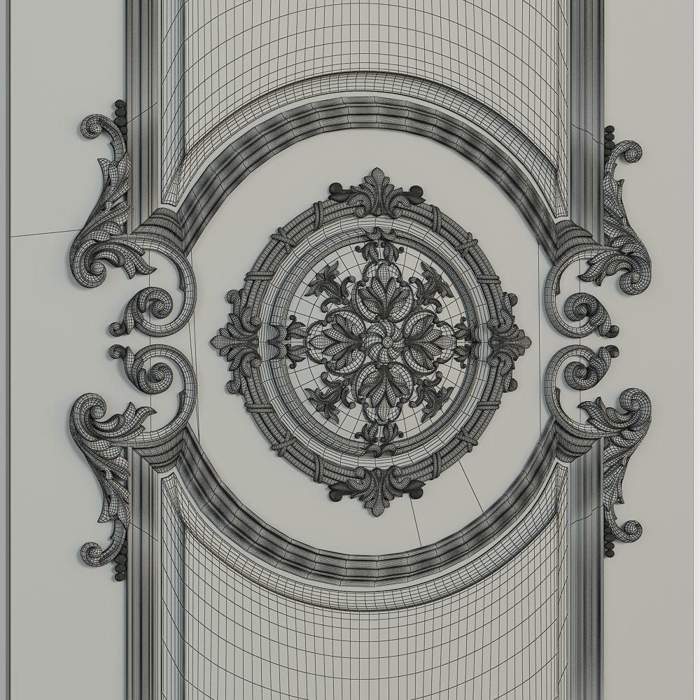Classic decorative panel for cnc 3D model_8