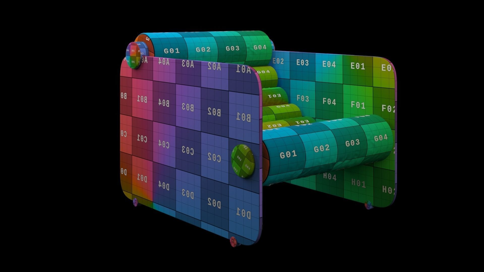 HYALINE CHAIR Low-poly 3D model_17