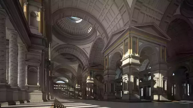 Hall of an Ancient Palace 3D model