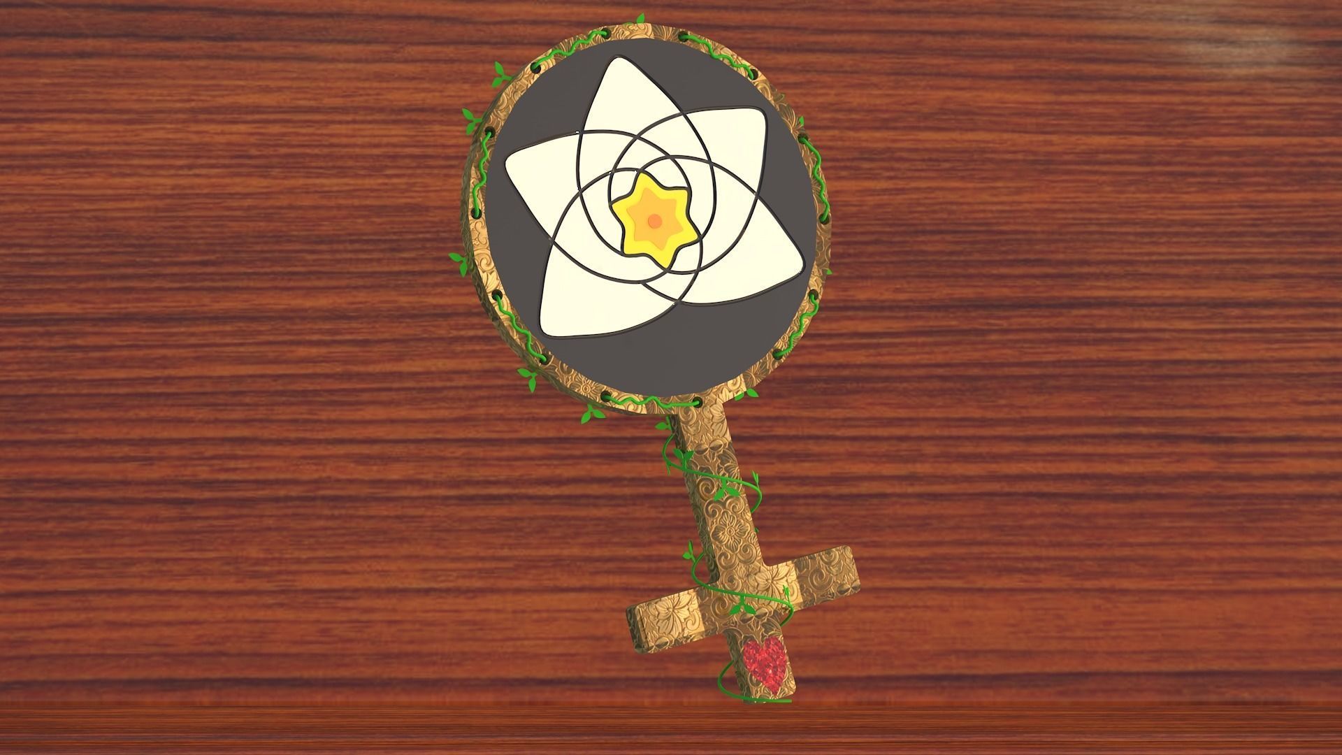 Mirror of Venus Low-poly 3D model_5