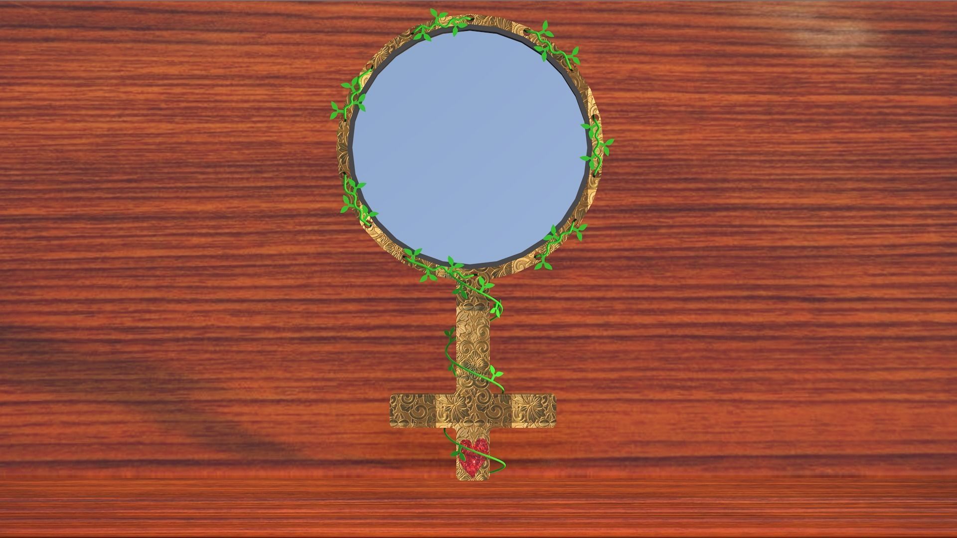 Mirror of Venus Low-poly 3D model_1