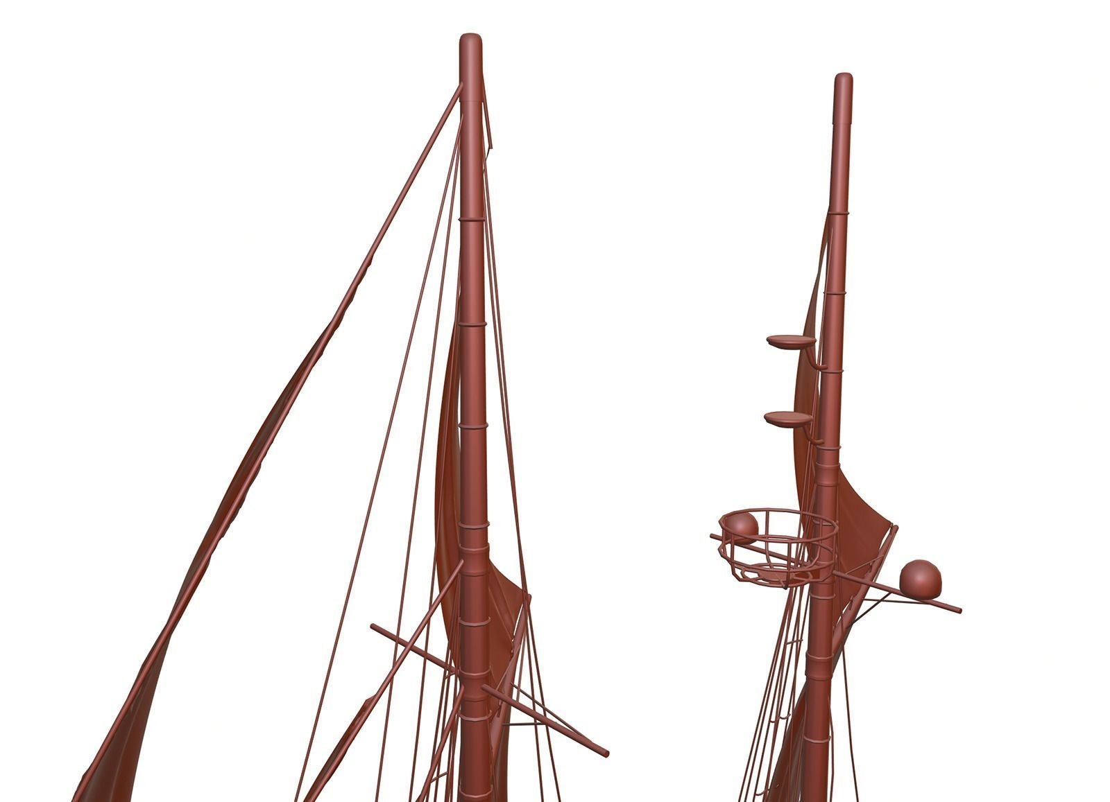 Recreation sailboat 3D model_8