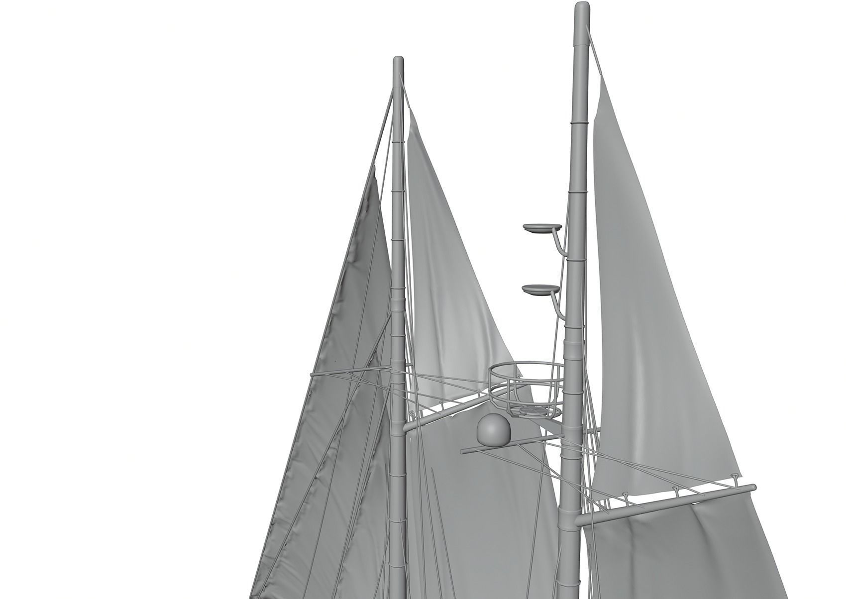 Recreation sailboat 3D model_3
