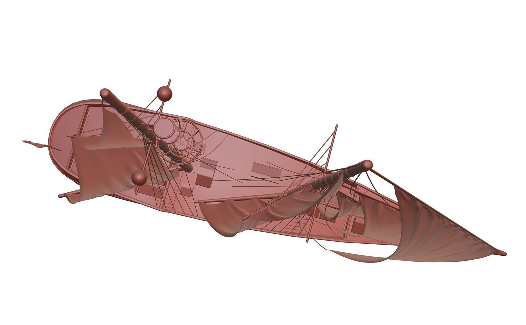Recreation sailboat 3D model_11