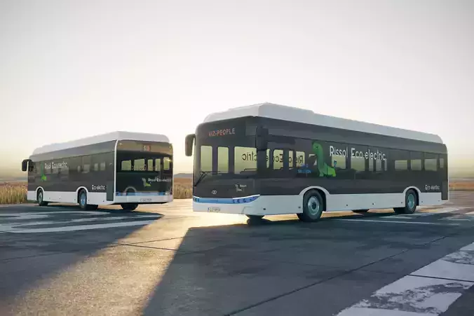 Public transport eco bus unbranded