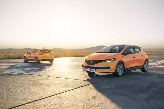 Orange hot hatch unbranded 