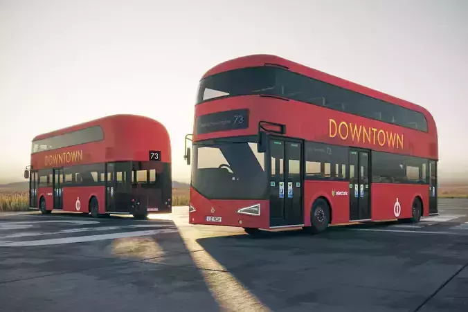 Double-decker bus unbranded