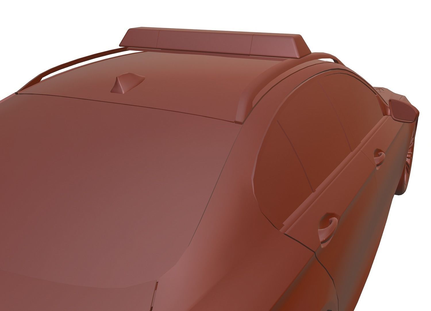 Police car unbranded 3D model_9