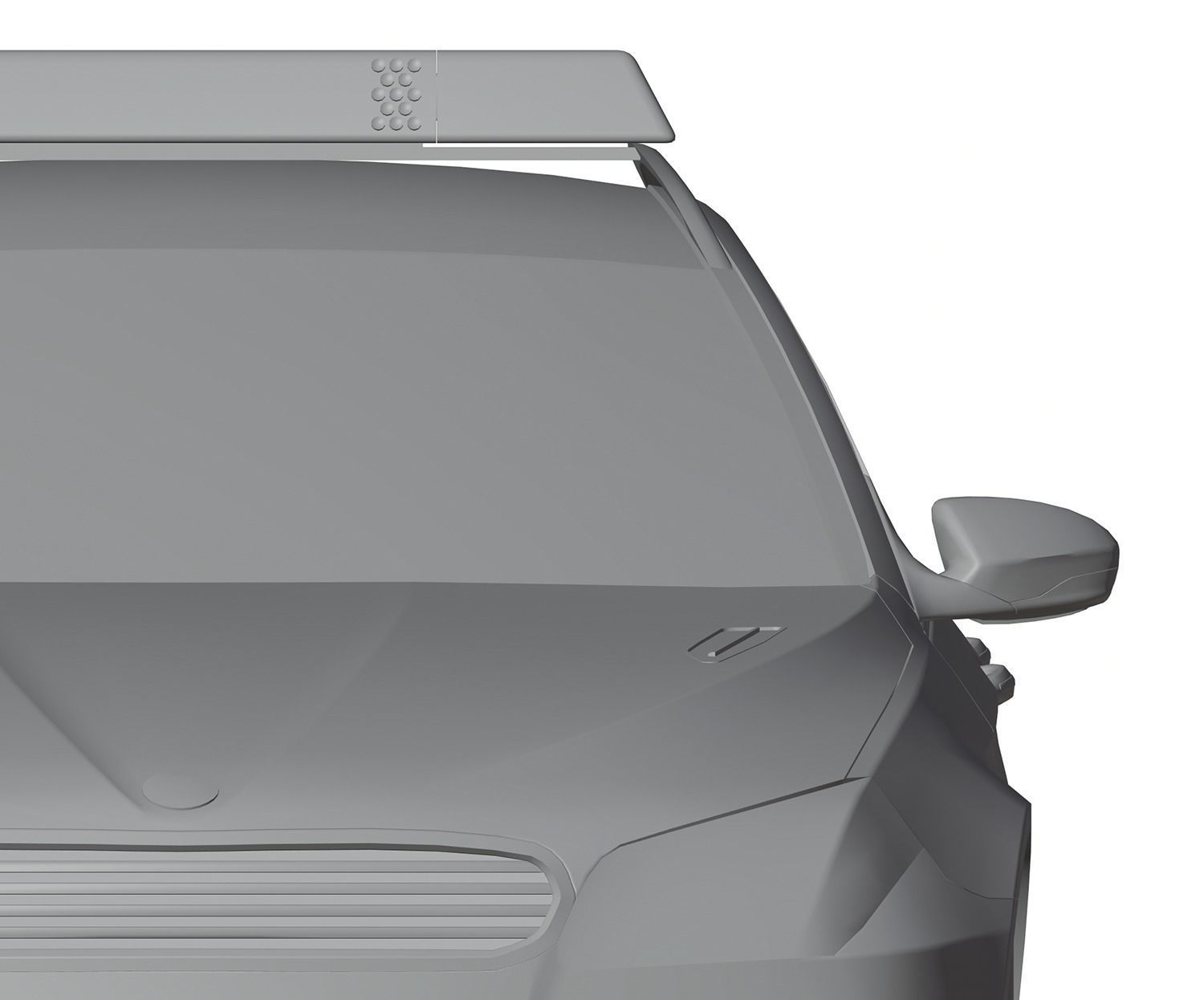 Police car unbranded 3D model_3