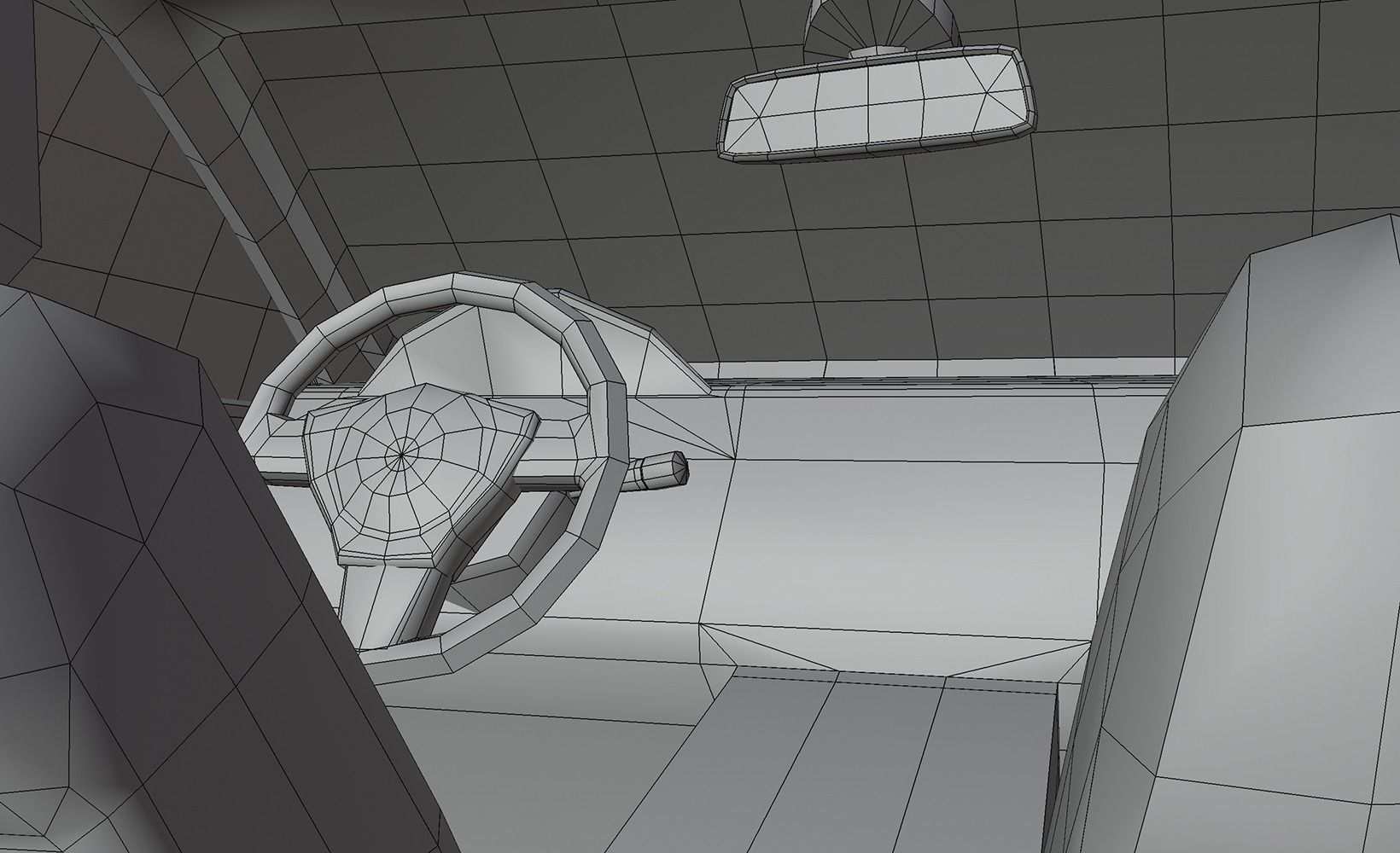 Police car unbranded 3D model_6