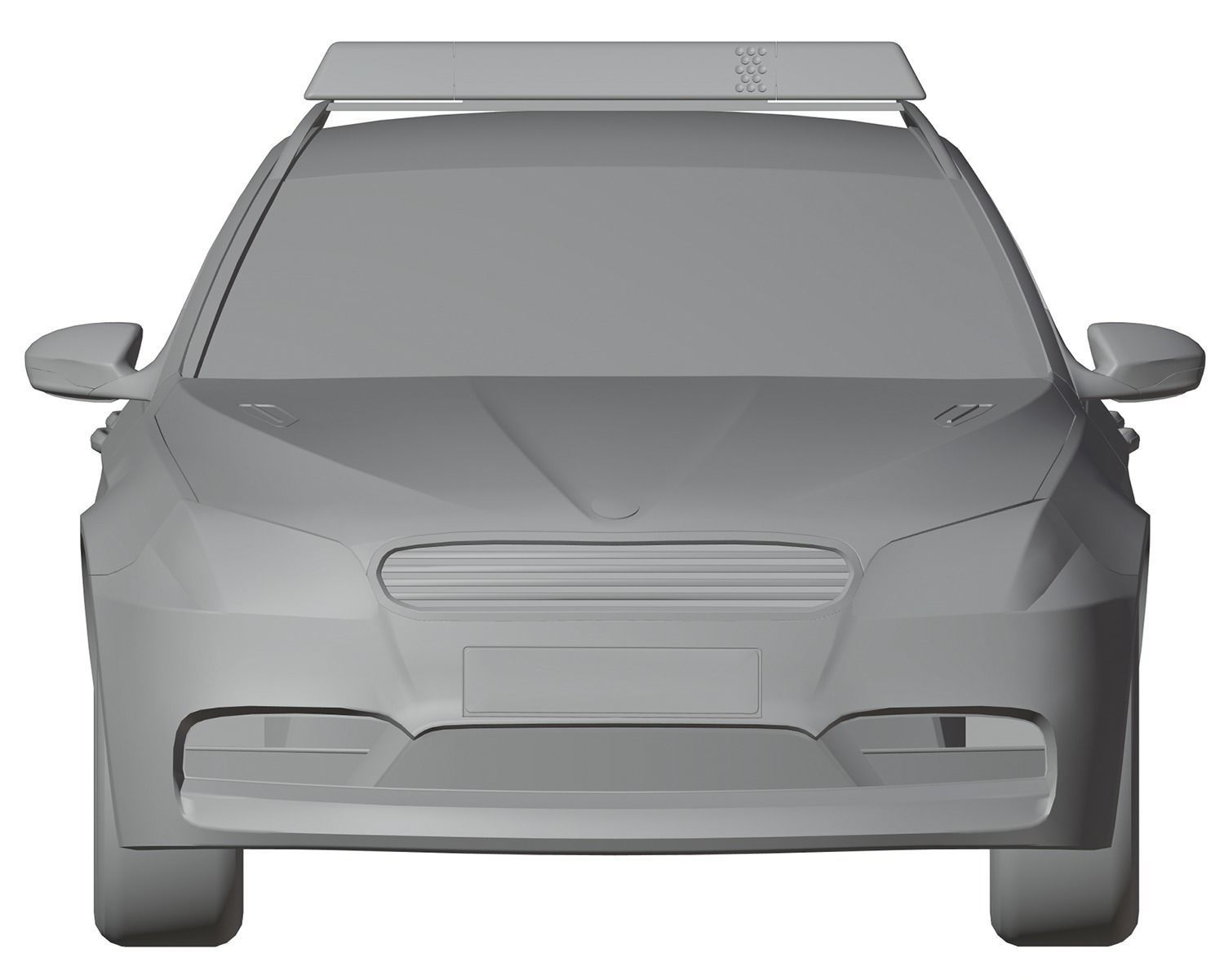 Police car unbranded 3D model_2