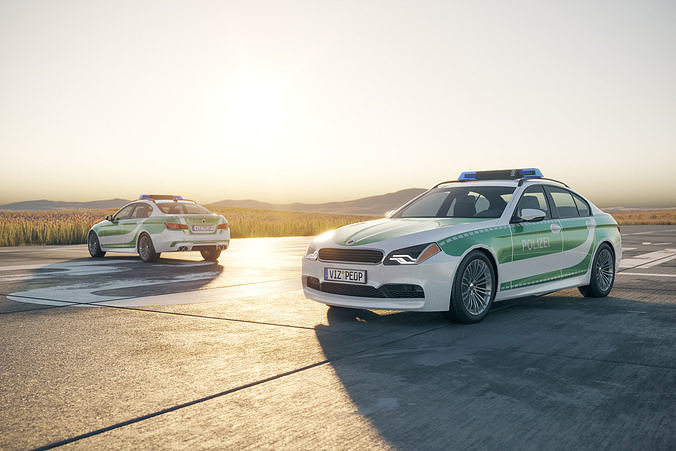 Police car unbranded 3D model