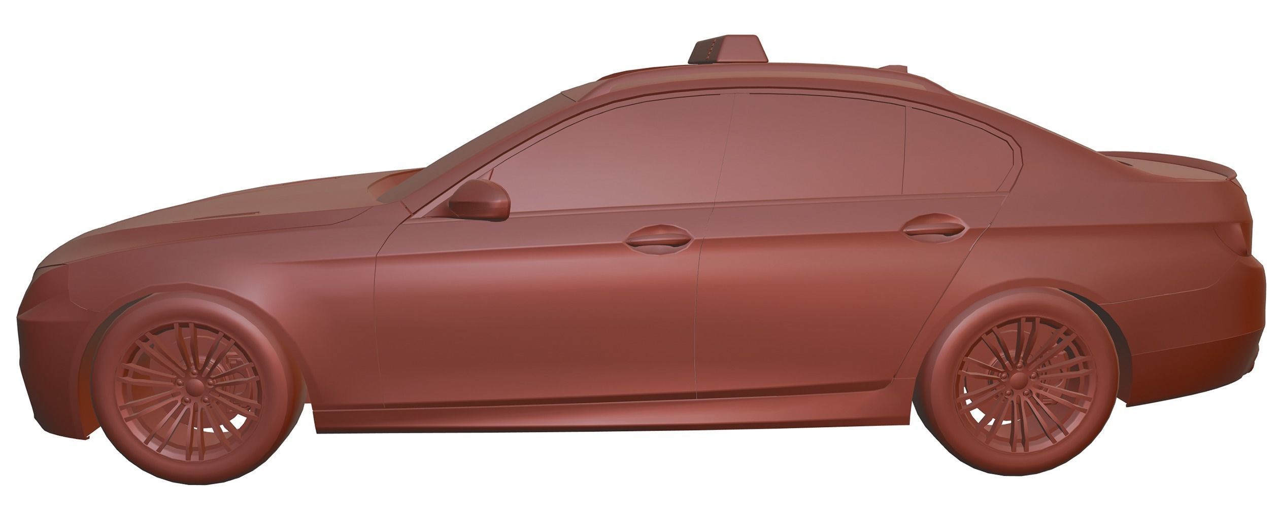 Police car unbranded 3D model_7