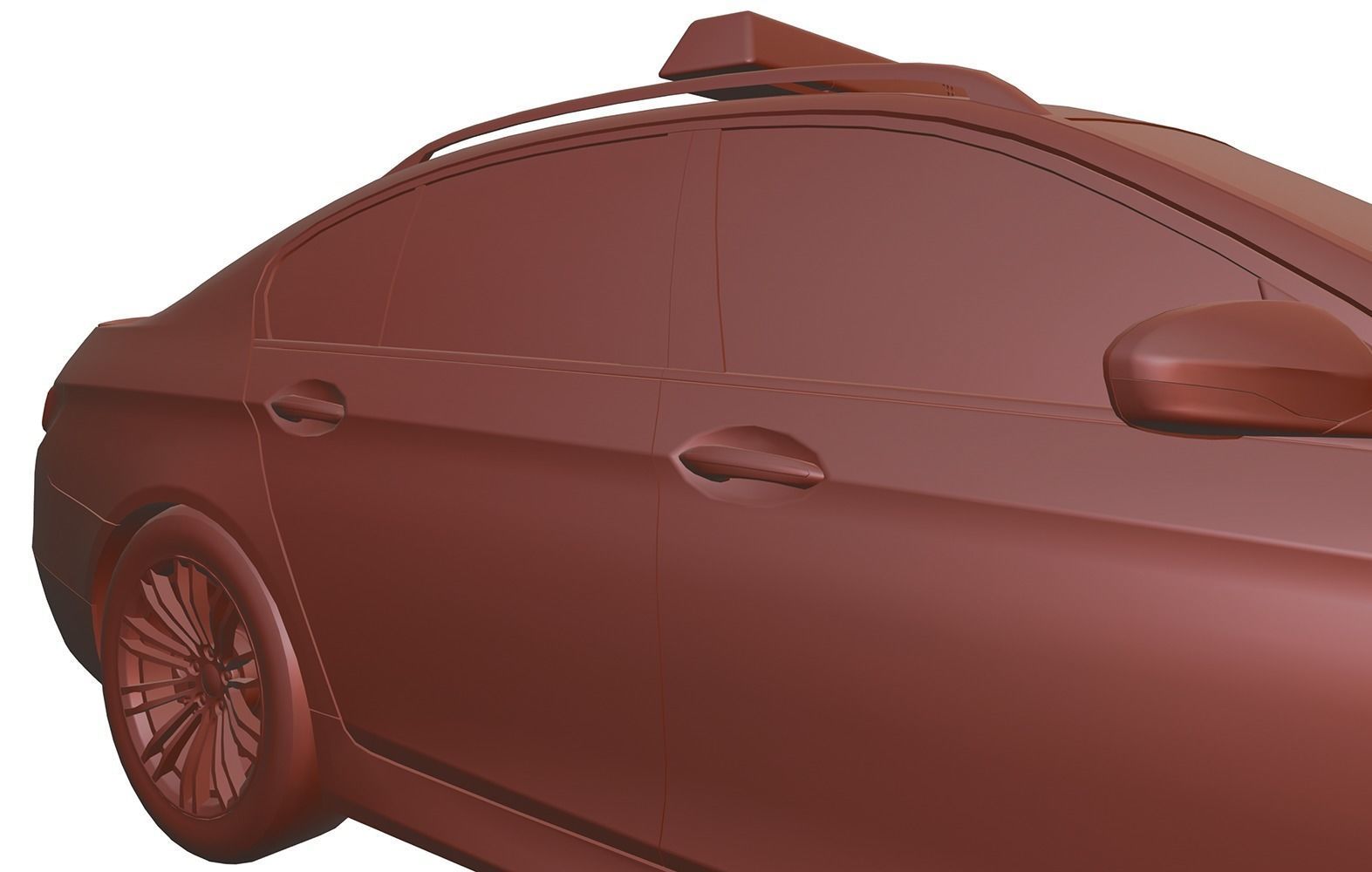 Police car unbranded 3D model_10