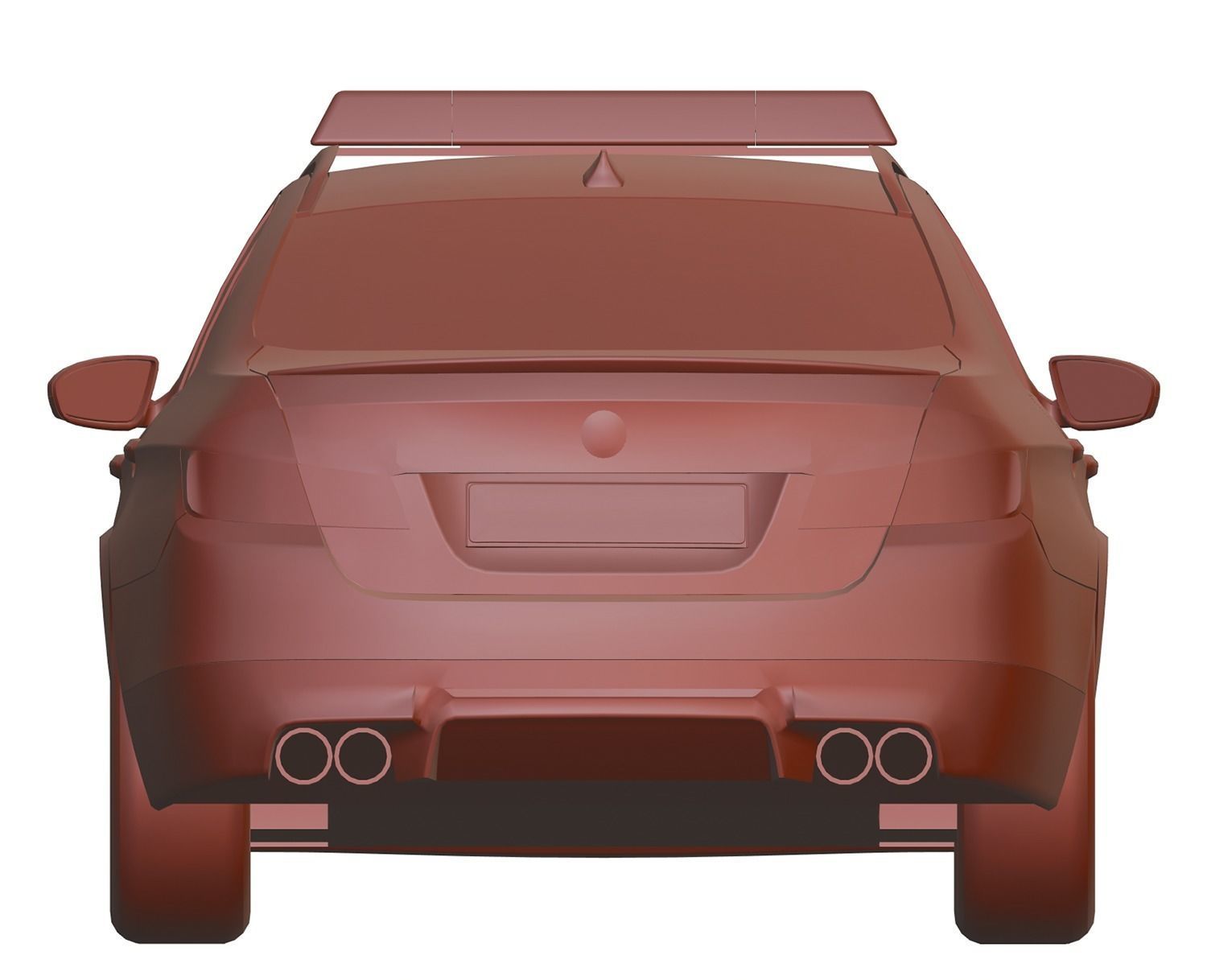 Police car unbranded 3D model_8