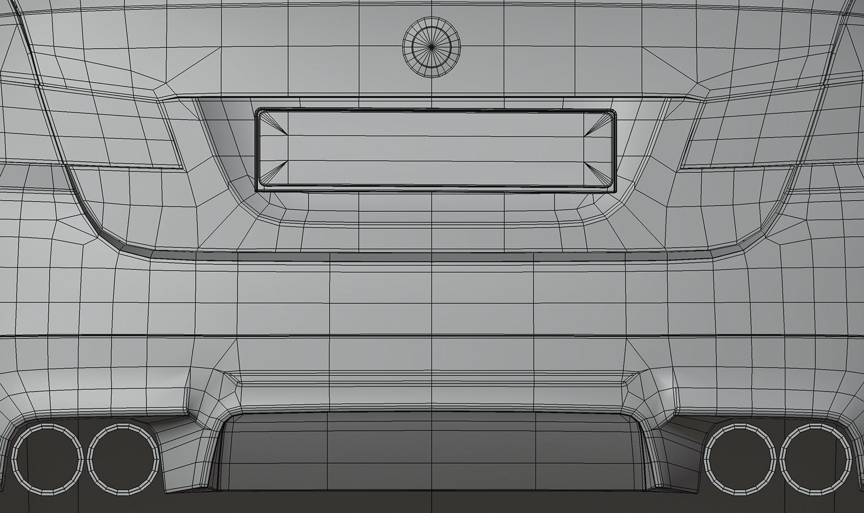 Police car unbranded 3D model_5