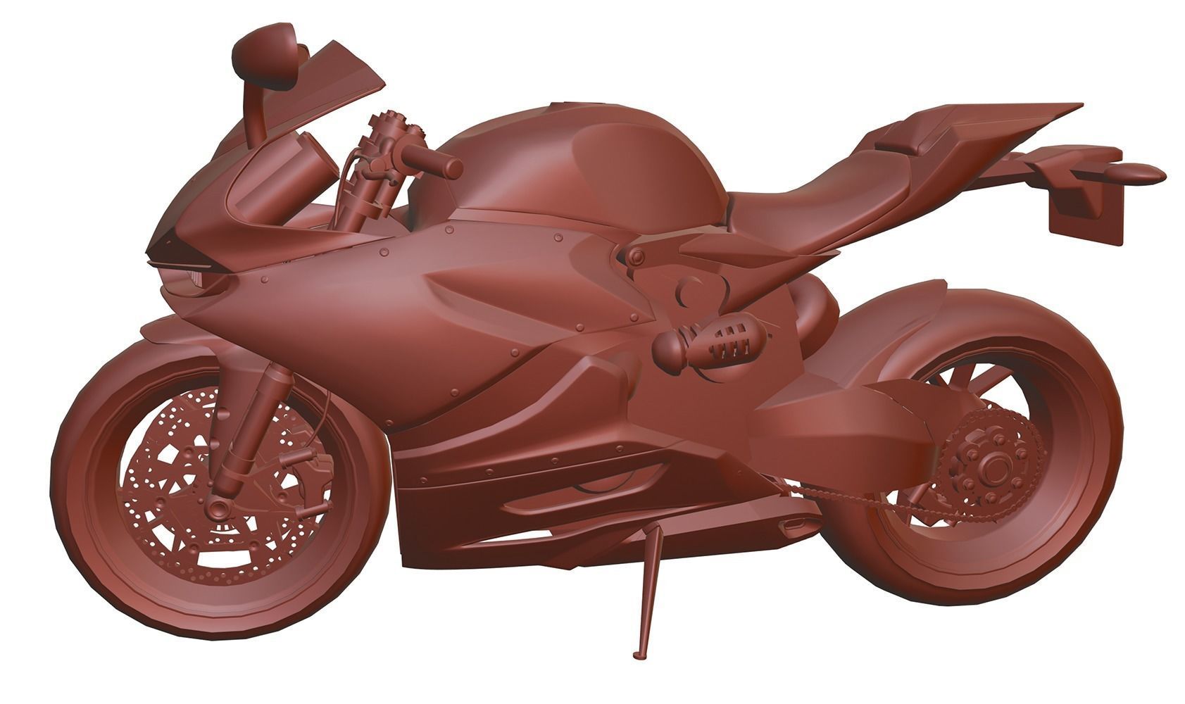 Racing motorbike unbranded 3D model_7