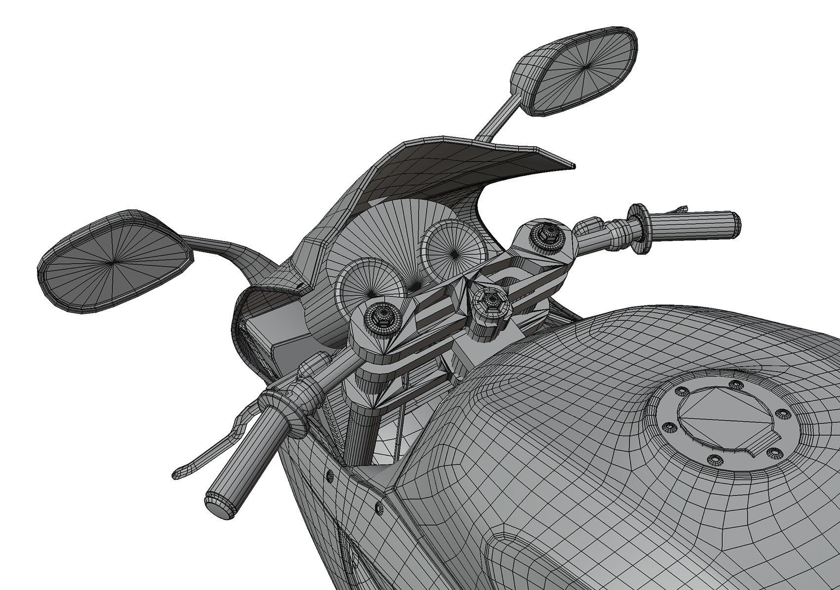 Racing motorbike unbranded 3D model_6