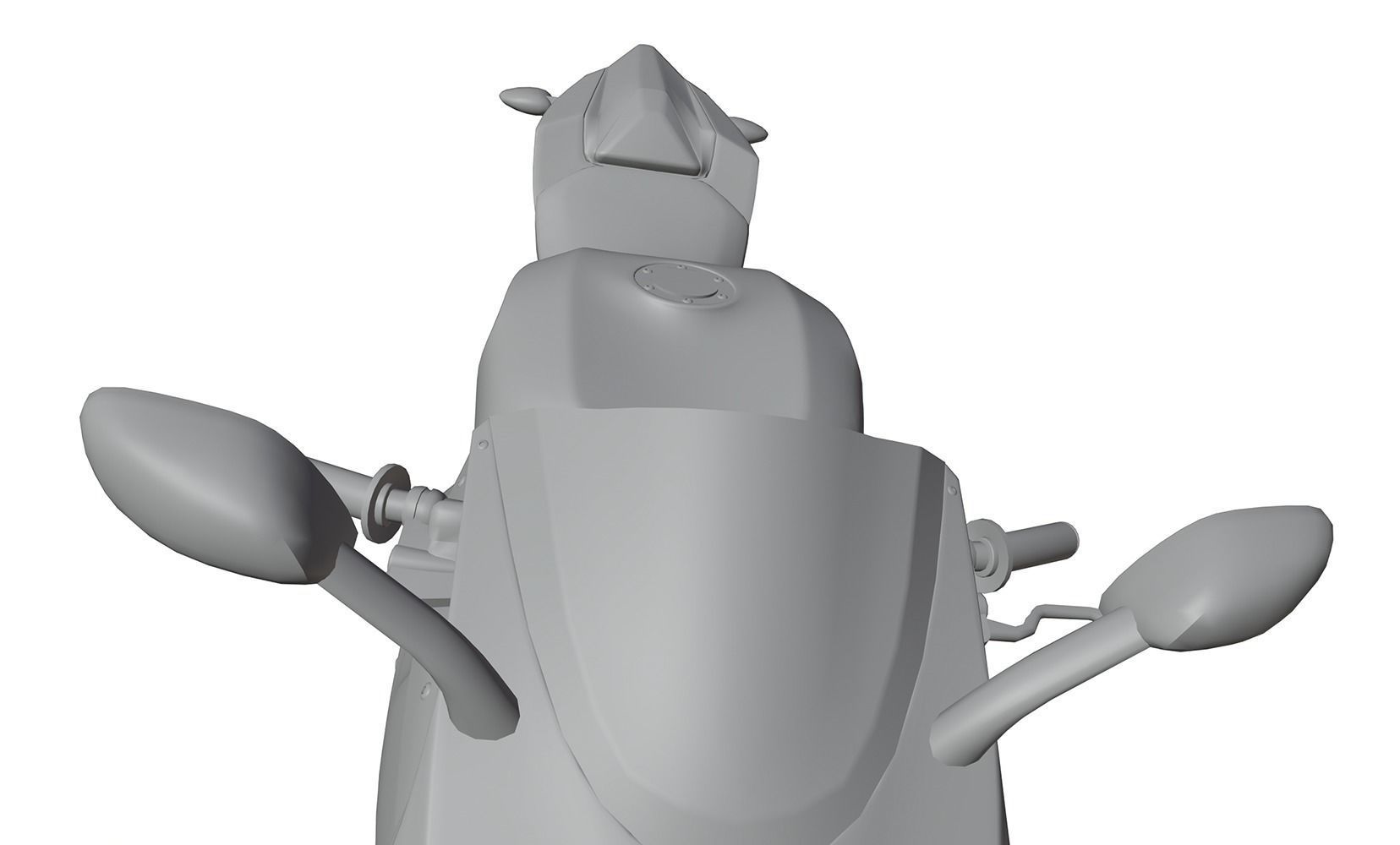 Racing motorbike unbranded 3D model_4