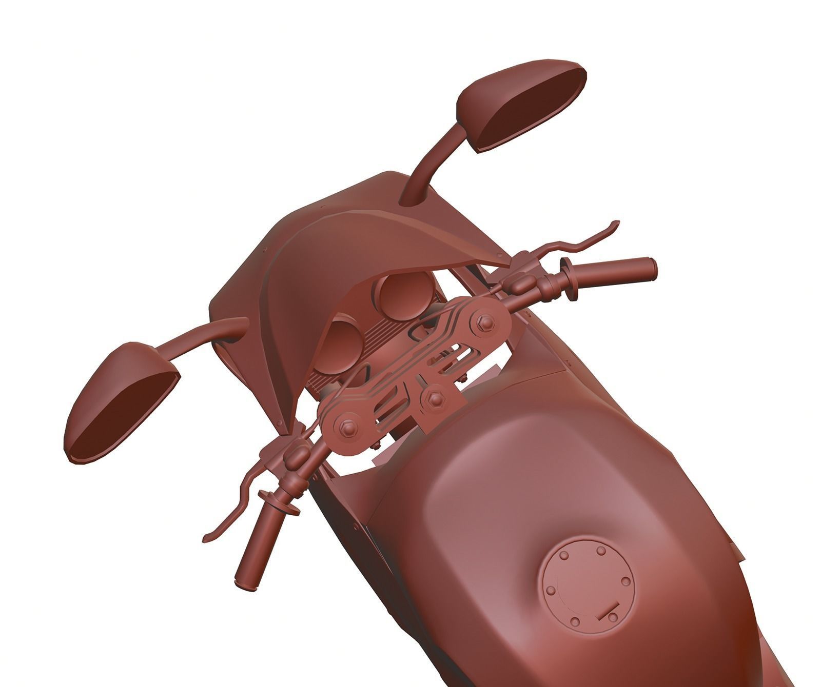 Racing motorbike unbranded 3D model_9