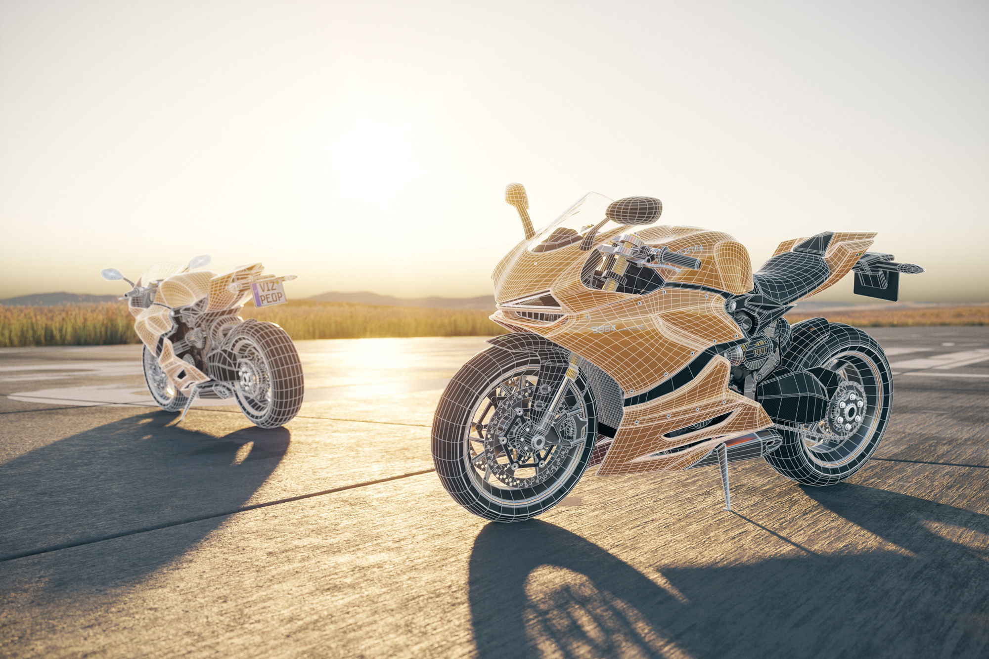 Racing motorbike unbranded 3D model_1