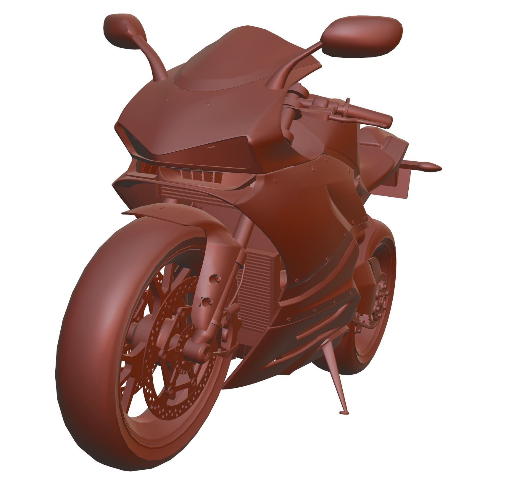 Racing motorbike unbranded 3D model_8