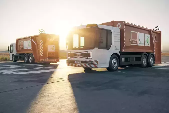 Organic garbage truck unbranded