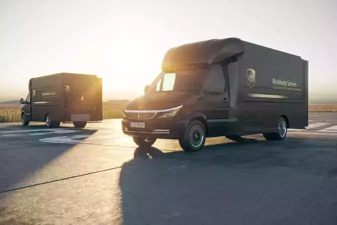 Parcel delivery car unbranded