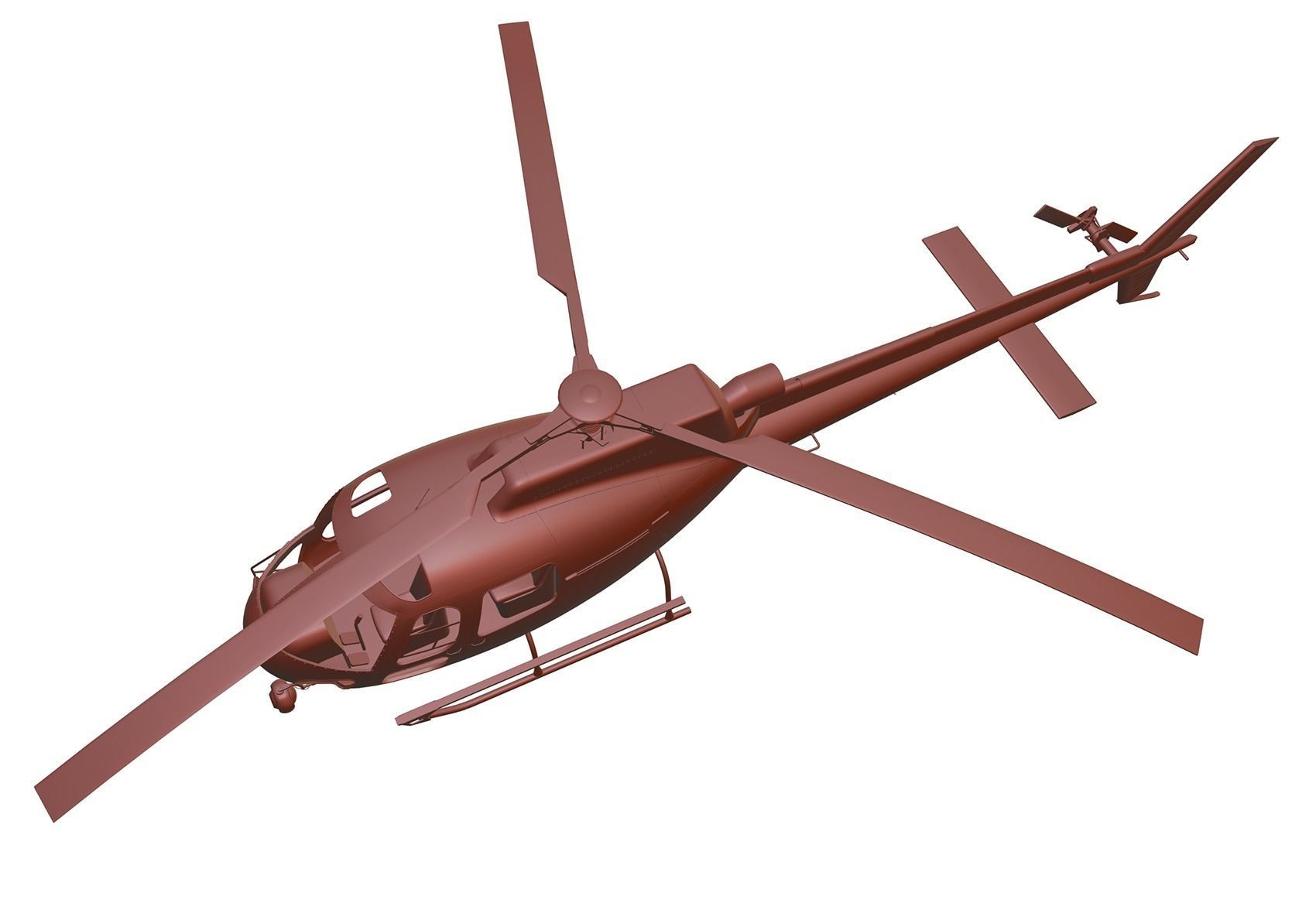 Military helicopter 3D model_7
