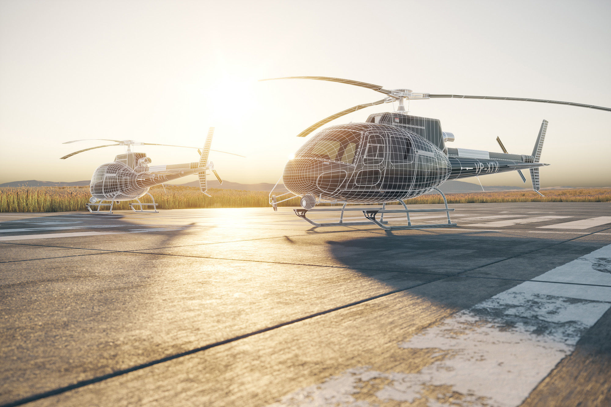 Military helicopter 3D model_1