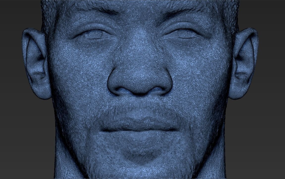 Anthony Joshua bust 3D printing ready stl obj formats 3D print model_19