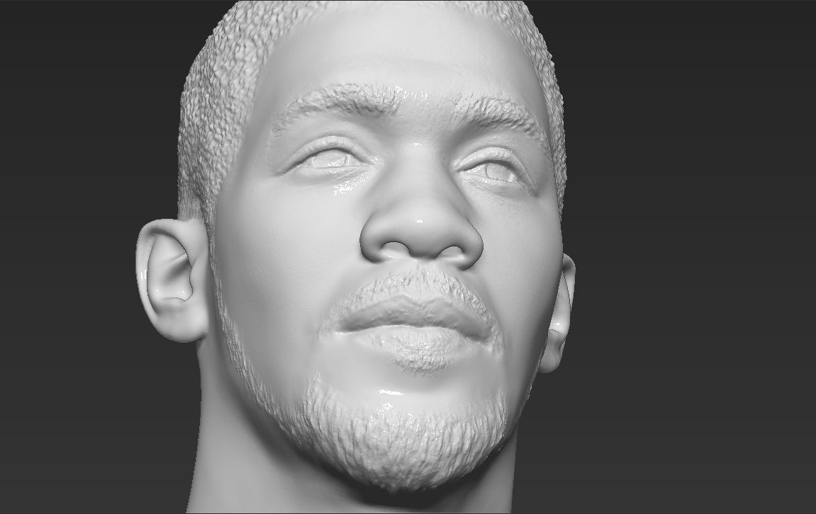 Anthony Joshua bust 3D printing ready stl obj formats 3D print model_17