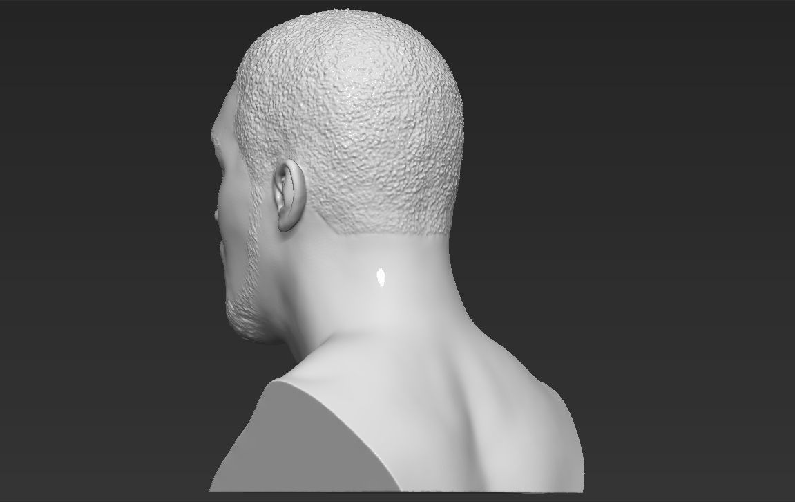 Anthony Joshua bust 3D printing ready stl obj formats 3D print model_4