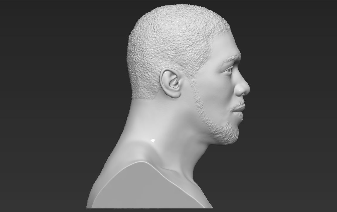 Anthony Joshua bust 3D printing ready stl obj formats 3D print model_7