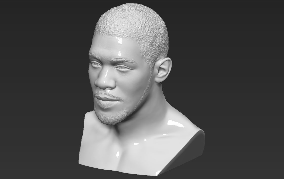 Anthony Joshua bust 3D printing ready stl obj formats 3D print model_11